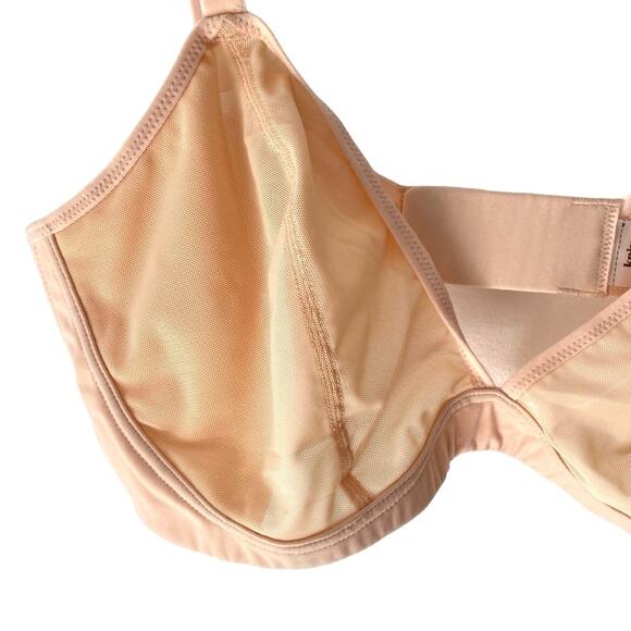 Knix x Ashley Graham Your Mesh Bra NWTs Size XL Wireless Peony Peachy Nude - Picture 2 of 8